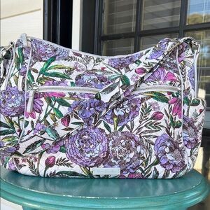 Vera Bradley Large On The Go Crossbody in Lavender Meadow